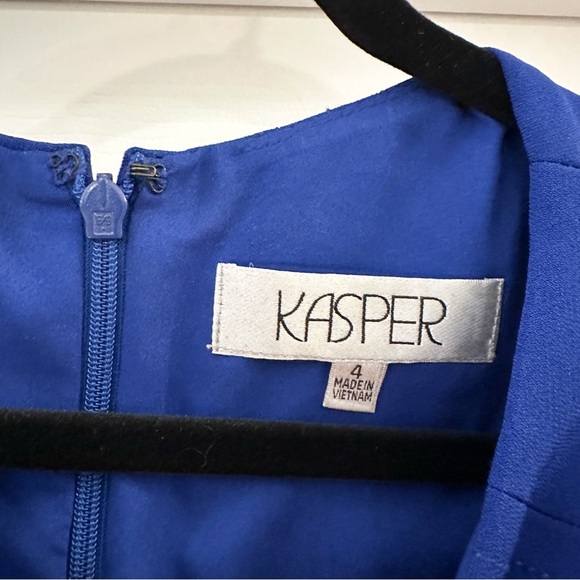 Kasper Sleeveless Shift Dress Business Cocktail Royal Blue sz 4 - Picture 5 of 6